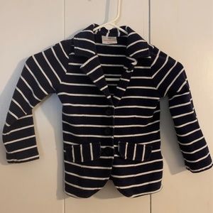 Hanna Andersson Navy blue striped cotton blazer